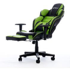 Bytezone Hulk gaming stol, masažna blazina, črno-zelen