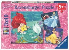 Ravensburger sestavljanka Pustolovščine princes, 3x49