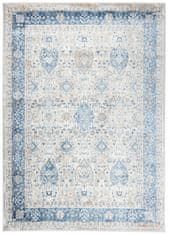 Chemex Carpet Valley Two Level Vintage D713B Bela Bež Kremna Modra Siva 120x170 cm