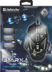 Defender sTarx GM-390L gaming miška, 8 gumbov, z utežmi