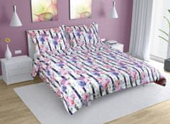 Dvoposteljno krep posteljno perilo - 220x200, 2 kosa 70x90 cm (širina 220 cm x dolžina 200 cm) - Rožni cvet