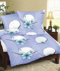Flanelno posteljno perilo - 140x200, 70x90 cm - Lily blue