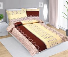 Flanelno posteljno perilo - 140x220, 70x90 cm - Kolo beige