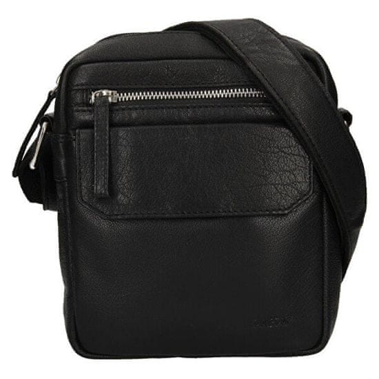 Lagen Moška usnjena crossbody torba BLC/20/1611 20/1611 BLK