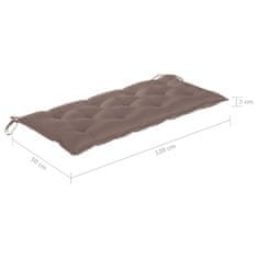 Vidaxl Blazina za gugalni stol taupe 120 cm blago