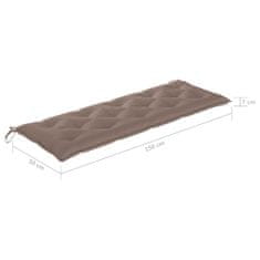 Vidaxl Blazina za gugalni stol taupe 150 cm blago