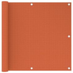 Greatstore Balkonsko platno oranžno 90x500 cm HDPE
