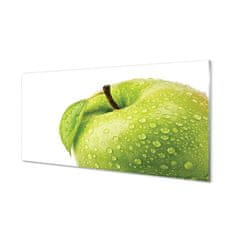 tulup.si Slika na steklu Apple green vodnih kapljic 100x50 cm 4 obešalnika