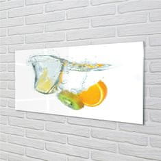 tulup.si Slika na steklu Voda kiwi oranžna 125x50 cm 2 obešalnika