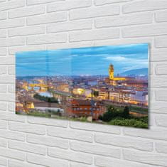 tulup.si Steklena slika Italija sunset panorama 120x60 cm 4 obešalnika