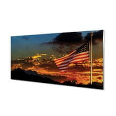 tulup.si Slika na akrilnem steklu Zastava združene države amerike 120x60 cm 2 obešalnika