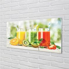 tulup.si Slika na akrilnem steklu Koktajli strawberry kiwi 100x50 cm 4 obešalnika