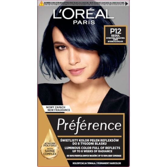 L’Oréal barva za lase Préférence, P12 Blue Black Pearl