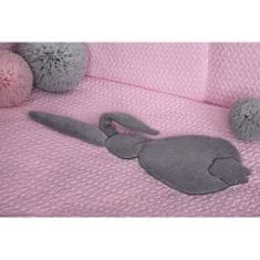 BELISIMA 5delna posteljnina Rabbit 100/135 roza-siva
