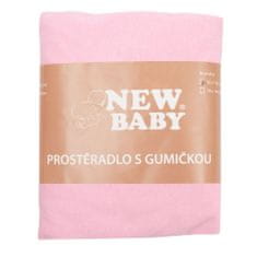 NEW BABY Jersey rjuha za otroško posteljico 120x60 roza