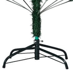 Vidaxl Umetna novoletna jelka z LED lučkami in bučkami zelena 180 cm