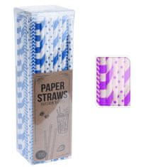 EXCELLENT Papirnate slamice 20cm komplet 100 kosov vijolične barve KO-RT1310000purple