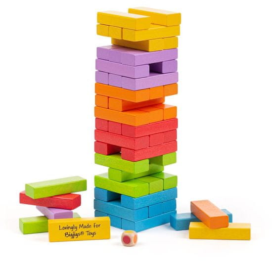 Bigjigs Toys Barvna Jenga