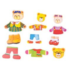 Bigjigs Toys Družina medvedov za oblačenje Puzzle