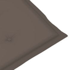 Vidaxl Blazine za vrtne stole 2 kosa taupe 120x50x4 cm