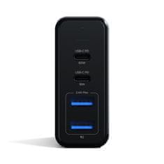 Satechi 75W Dual Type-C PD Travel polnilec (2× USB-A, 1× USB-C PD 18W, 1× USB-C PD 60W) ST-MC2TCAM, vmesnik, siv