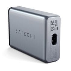 Satechi 75W Dual Type-C PD Travel polnilec (2× USB-A, 1× USB-C PD 18W, 1× USB-C PD 60W) ST-MC2TCAM, vmesnik, siv