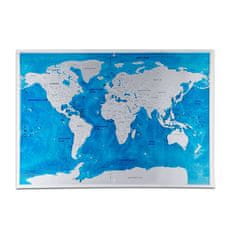 Scratch zemljevid sveta Silver