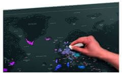 Scratch zemljevid sveta Black