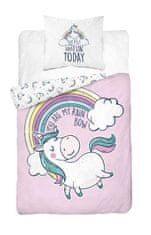 Detexpol Vključeno platno Unicorn Rainbow Cotton, 140/200, 70/80 cm