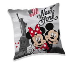 Jerry Fabrics Vzglavnik Mickey in Minnie New York Poliester, 40/40 cm