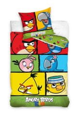 Zaparevrov Bombažno posteljno perilo Angry Birds kocke 140 x 200 cm