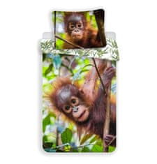 Zaparevrov Bombažno posteljno perilo, Orangutan 02, 140 x 200 cm, Jerry Fabrics
