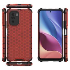 slomart ohišje v obliki satovja oklepni pokrov z okvirjem iz gela xiaomi redmi k40 pro+ / k40 pro / k40 / poco f3 red