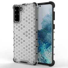 slomart honeycomb case armor cover with tpu bumper za samsung galaxy s21+ 5g (s21 plus 5g) prozoren