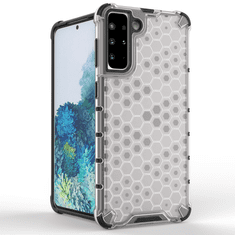 slomart honeycomb case armor cover with tpu bumper za samsung galaxy s21+ 5g (s21 plus 5g) prozoren