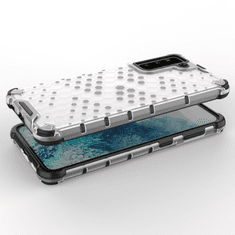 slomart honeycomb case armor cover with tpu bumper za samsung galaxy s21+ 5g (s21 plus 5g) prozoren