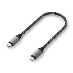 Satechi kratki kabel USB-C do Lightning 25 cm ST-TCL10M, siv