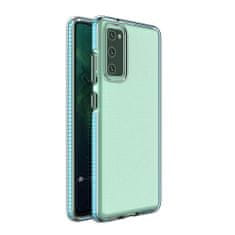 slomart spring case prozoren tpu gel zaščitni ovitek s pisanim okvirjem za samsung galaxy a72 4g svetlo moder