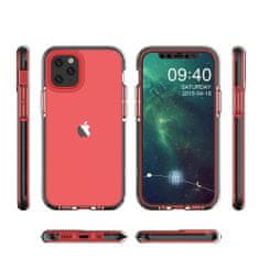 slomart Spring case gelski ovitek z barvnim okvirjem za iphone 12 mini dark pink