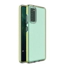 slomart spring case prozoren tpu gel zaščitni ovitek s pisanim okvirjem za samsung galaxy a72 4g rumen