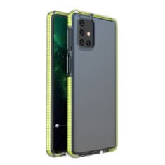 slomart spring case prozoren tpu gel zaščitni ovitek s pisanim okvirjem za samsung galaxy m31s temno moder