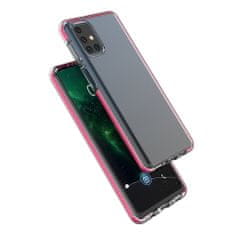 slomart spring case prozoren tpu gel zaščitni ovitek s pisanim okvirjem za samsung galaxy m51 rumen