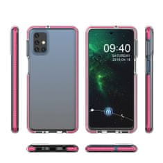 slomart spring case prozoren tpu gel zaščitni ovitek s pisanim okvirjem za samsung galaxy m51 rumen