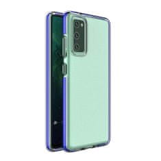 slomart spring case prozoren tpu gel zaščitni ovitek s pisanim okvirjem za samsung galaxy a72 4g temno moder