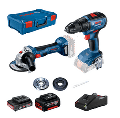 BOSCH Professional GWS 180-LI + GSR 18V-50 komplet akumulatorskega orodja (0615990M47)