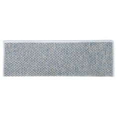 Vidaxl Samolepilne preproge za stopnice sisal 15 kosov 65x21x4cm modre