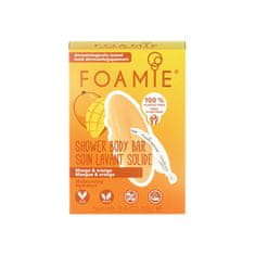 Foamie Vlažilna nega za tuširanje Tropic Like It`s Hot z Mango in pomarančo (Shower Body Bar) 80 g