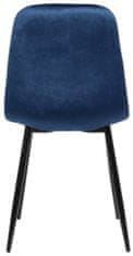 BHM Germany Jedilni stol Giverny, žamet, modra barva