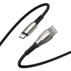 BASEUS Water Drop-shaped kabel USB / USB-C 66W 6A 1m, črna