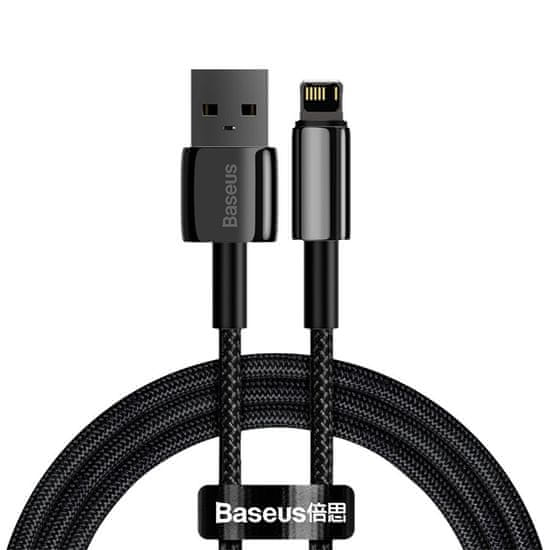 BASEUS Tungsten kabel USB / Lightning 2.4A 2m, črna